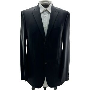 Roy Robson Black Reda Super 110 2 Button 1‎ Vent Blazer Mens Size 44R